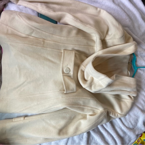 St Johns Bay White/cream Cashmere blend Pea coat - Picture 6 of 13